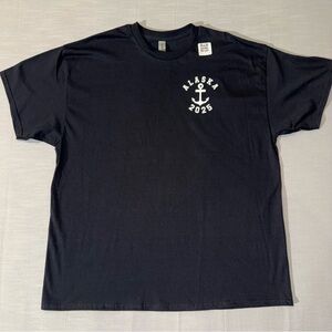 Alaska Tour T-Shirt 2XL Seattle Skagway Glacier Bay Ketchikan Victoria Black